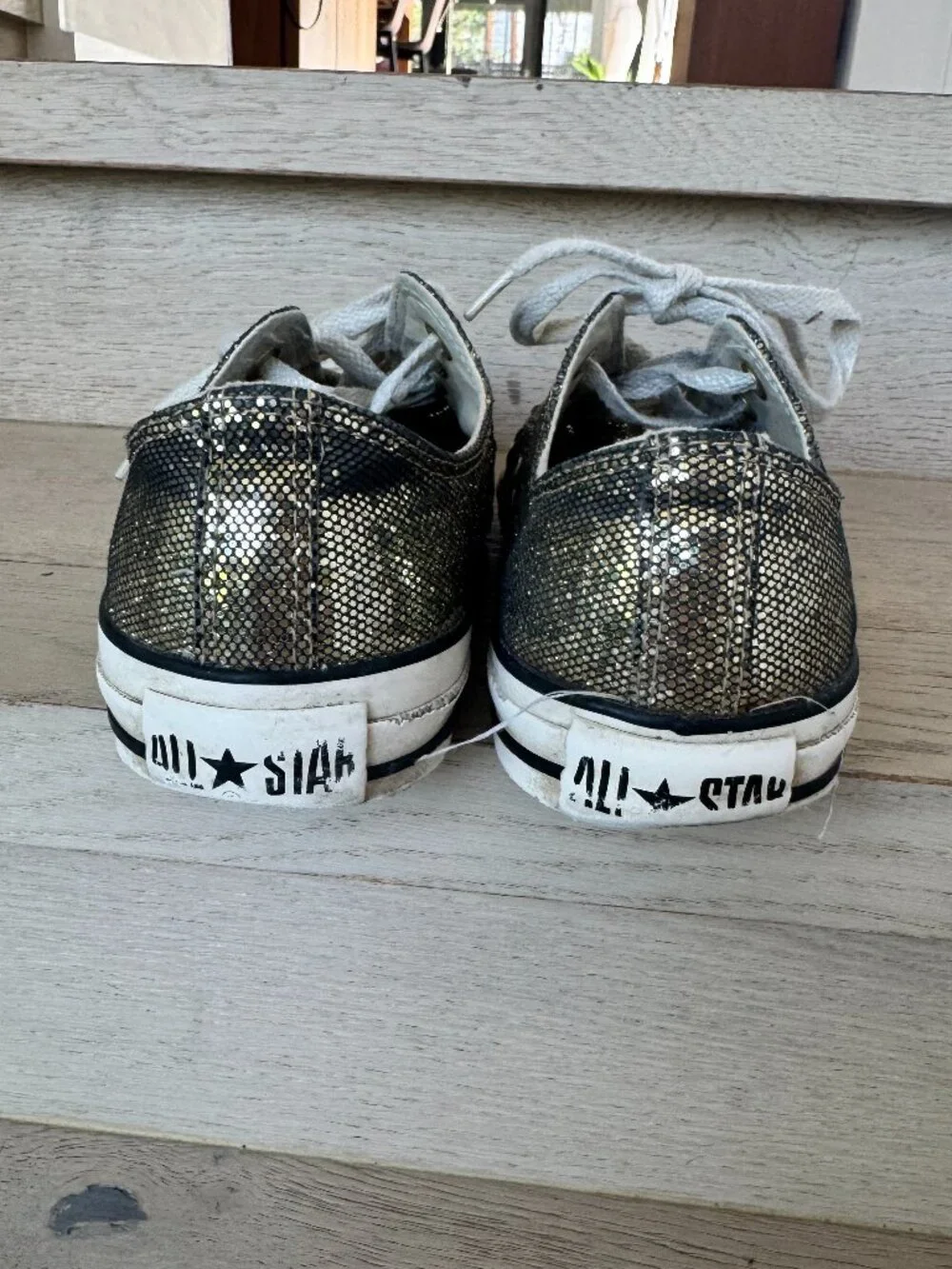 Converse Low Top Gold Glitter 7.5
